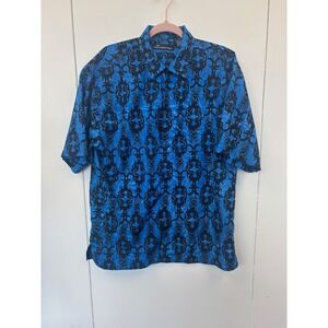 Vintage Y2K No Boundaries Tribal Short Sleeve Button Shirt Skater Medium JNCO